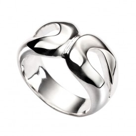 Stříbrný prsten - Double organic loop