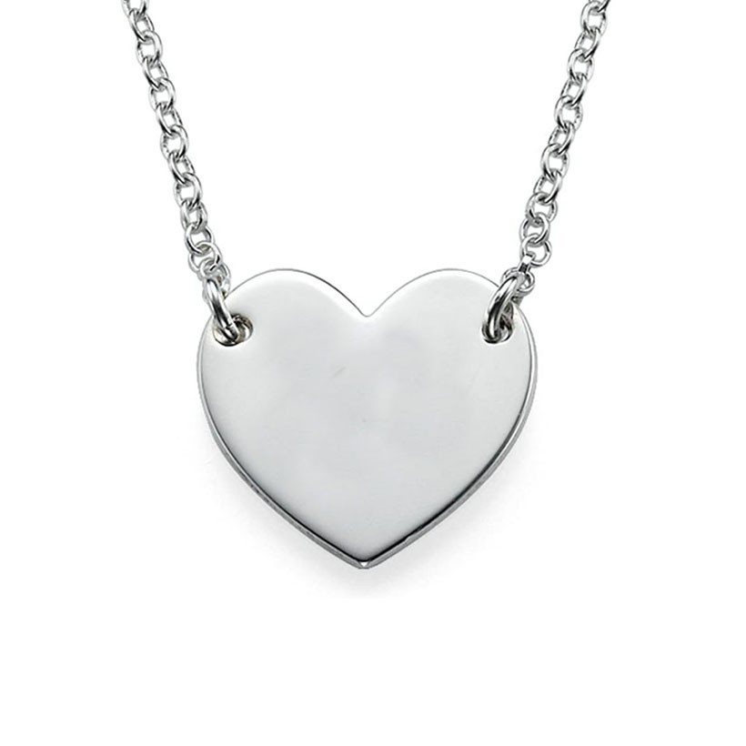 Ocelový náhrdelník srdce + řetízek 