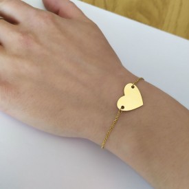 Zlatý ocelový náramek pro ženu