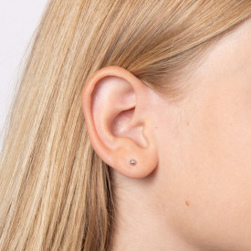Dětský stříbrné náušnice D for diamond