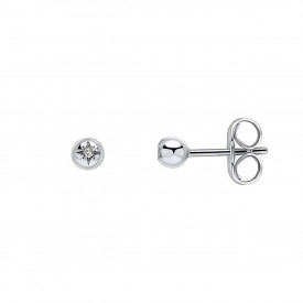 Dětský stříbrné náušnice D for diamond