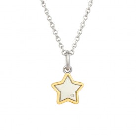 Dětský stříbrný přívěsek + řetízek D for diamond