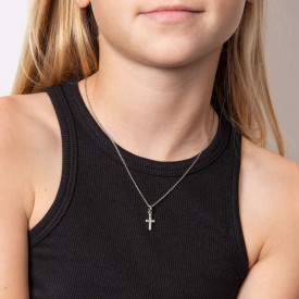 Dětský stříbrný náhrdelník D for diamond