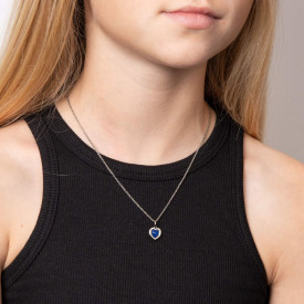 Dětský stříbrný náhrdelník D for diamond