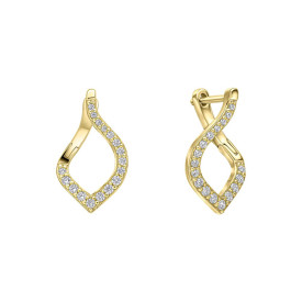 Luxusní stříbrné náušnice Cluster Cut Out gold plated