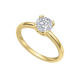 Luxusní stříbrný prsten Double Claw Solitaire gold plated