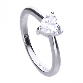 Luxusní stříbrný prsten se syntetickým diamantem