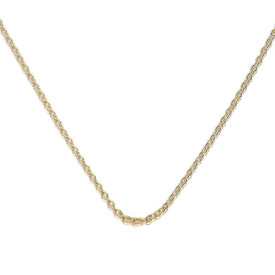 Luxusní stříbrný řetízek Curb 45 cm gold plated