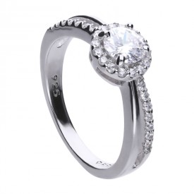 Luxusní stříbrný zásnubní prsten Diamonfire