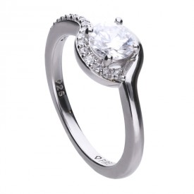 Luxusní zásnubní stříbrný prsten Diamonfire