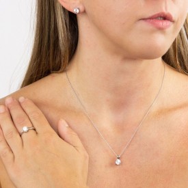 Luxusní stříbrné přívěsek s řetízkem Diamonfire 1ct