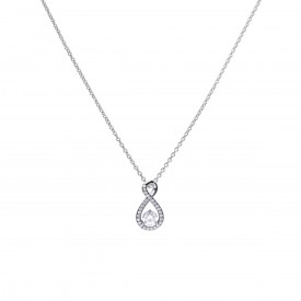 Luxusní stříbrné přívěsek s řetízkem Diamonfire