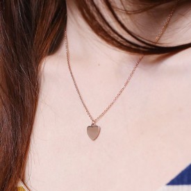 Ocelový náhrdelník na gravírování Srdce - silver, gold, rose gold
