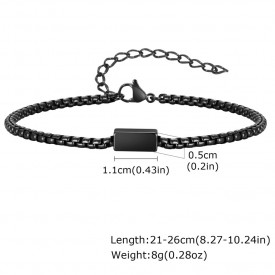 Ocelový ID náramek na gravírování Silver/ BLACK