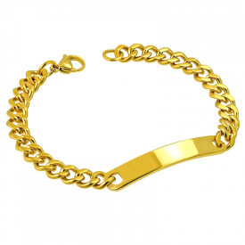 Pánský ID náramek na gravírování GOLD