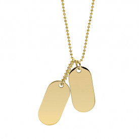 Pánský náhrdelník Fred Bennett Dog Tag GOLD