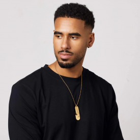 Pánský náhrdelník Fred Bennett Dog Tag GOLD