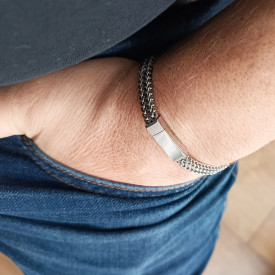 Pánský ocelový ID náramek na gravírování