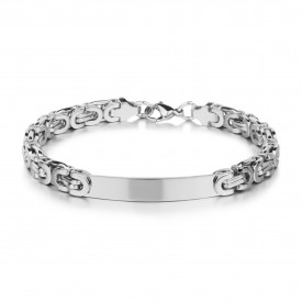 Pánský ocelový ID náramok na gravírování Silver