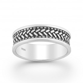 Pánský stříbrný prsten OXIDIZED BAND