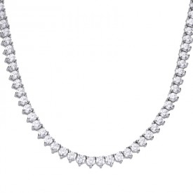 Prémiový stříbrný náhrdelník se syntetickými diamanty