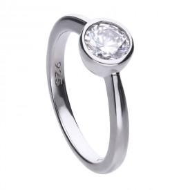 Prémiový stříbrný prsten se syntetickým diamantem