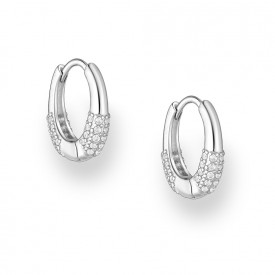 Stříbrné náušnice Cubic Zirconia Rhodiované