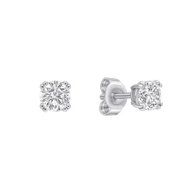 Stříbrné náušnice Double Claw Solitaire Diamonfire