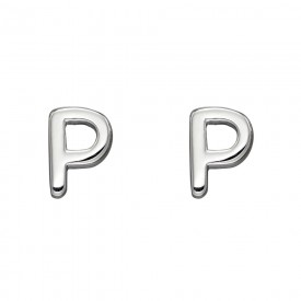 Stříbrné náušnice písmeno P