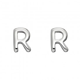 Stříbrné náušnice písmeno R