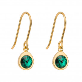 Stříbrné náušnice Crystal Drop Gold