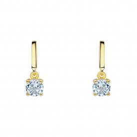 Stříbrné náušnice Blue Topaz
