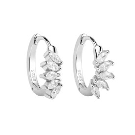 Stříbrné náušnice Marquise Cluster