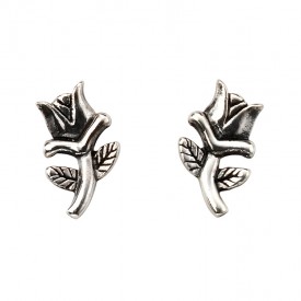 Stříbrné náušnice - napichovací s motivem