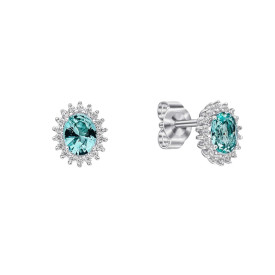 Stříbrné náušnice Oval Pavé Parabia Diamonfire