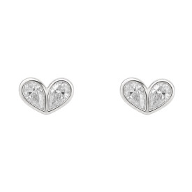 Stříbrné náušnice SRDCE cubic zirconia