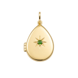 Stříbrný medailon s hvězdičkou Gold plated