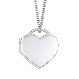 Stříbrný medailon SRDCE Cubic Zirconia