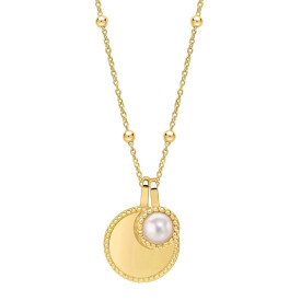 Stříbrný náhrdelník Birthstone Gold plated Červen