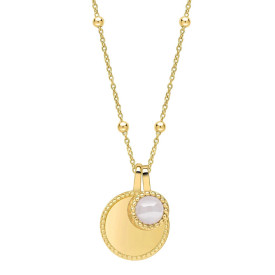 Stříbrný náhrdelník Birthstone Gold plated Duben