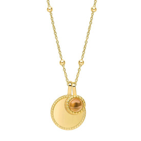 Stříbrný náhrdelník Birthstone Gold plated Listopad