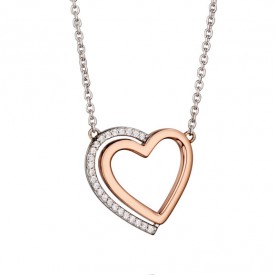 Stříbrný náhrdelník Fiorelli silver heart