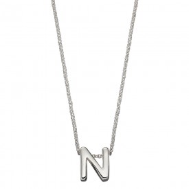 Stříbrný náhrdelník, písmeno N