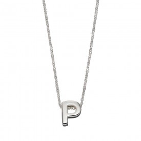 Stříbrný náhrdelník, písmeno P