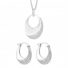 Stříbrný náhrdelnik + náušnice Fiorelli Silver