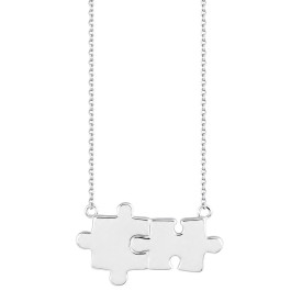 Stříbrný náhrdelník Puzzle