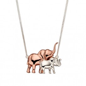 Stříbrný náhrdelník - Sloni