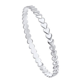 Stříbrný náramek Heart Bangle