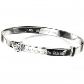 Stříbrný náramek s diamantem D for diamond