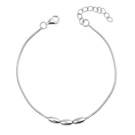 Stříbrný náramek Three Bead
